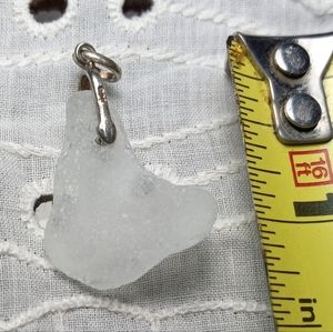 Sea glass pendant 925 bale